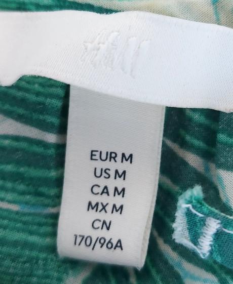 Letné šaty s listami, h&m,m
