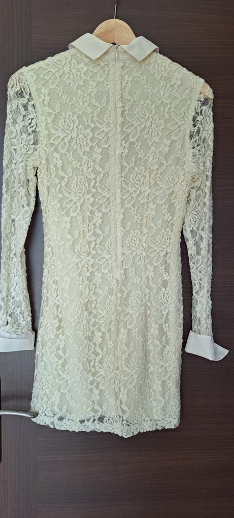 Cipkovane saty zlte / ivory, xs