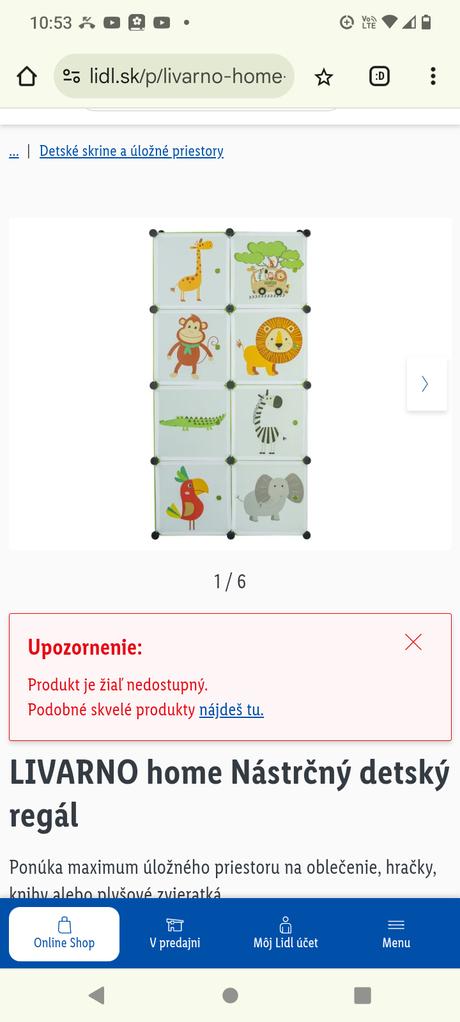 Detský modulárny regál, 