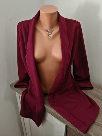 Cyklámenovej sako m,l sadne elasticke, m