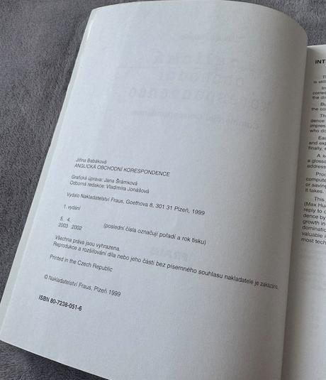 Anglická obchodní korespondence, 