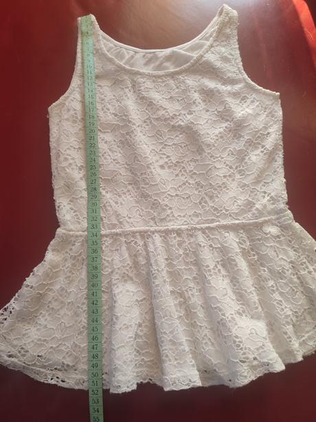 Krajkové podšité tričko, h&m,146