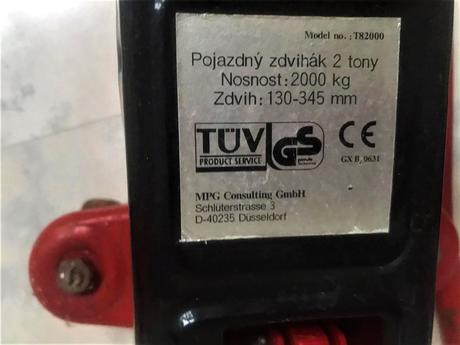 Pojazdný hydraulický zdvihák, 