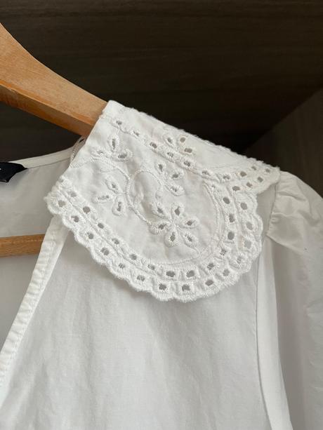 Biele šaty s madeira golierom, zara,s