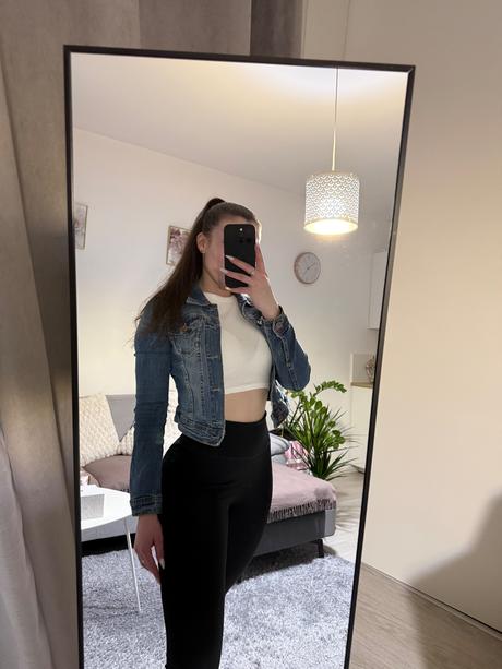 Krátka rifľová bunda, xs