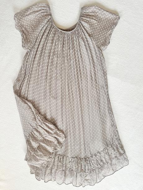 Hodvábne šaty s polka dot, s