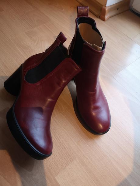 Tmavočervené čižmy, ecco,38