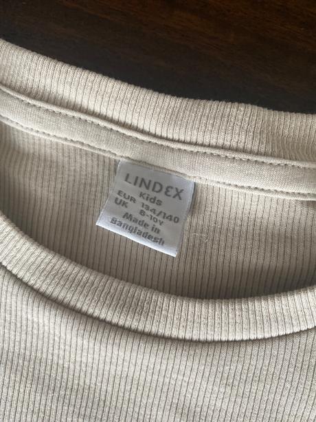 Bezove crop top tricko, lindex,140