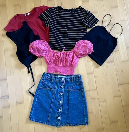 Sukna stradivarius denim a tricka s, s
