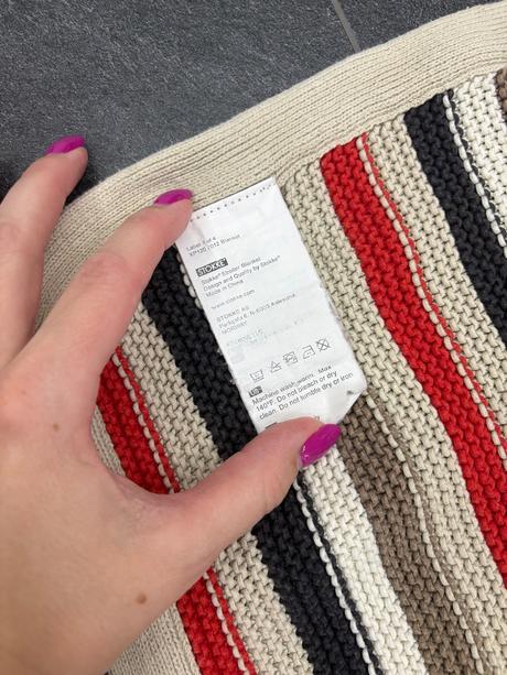 Stokke deka bežovo-červená,