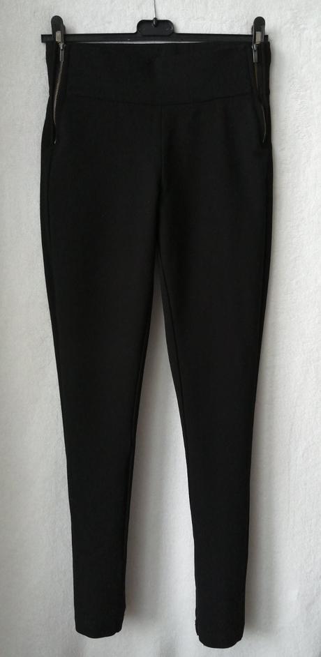 Kvalitné legínové nohavice s vyšším pásom, zara,38