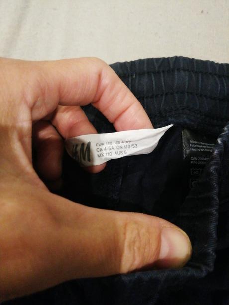 Jogers nohavice riflove, h&m,110