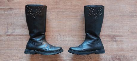 Zimne cizmy kozene vysoke, geox,37