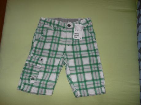 Nenosené kraťasky h&m 104 s visačkami, h&m,104