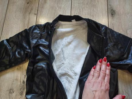 Koženková bunda s barančekom velkost 110, 110