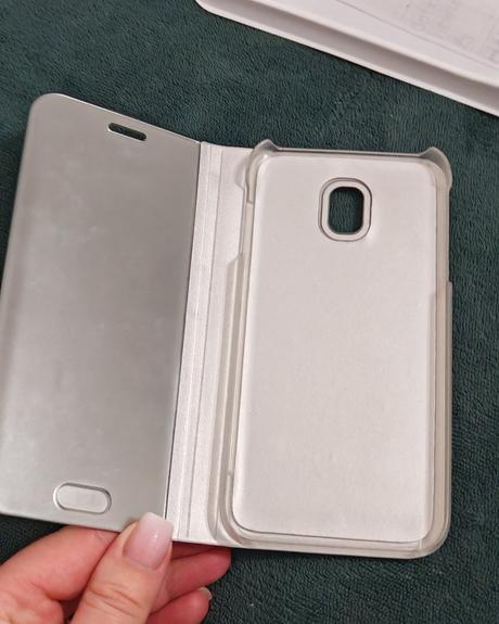 Knizkovy otvárací,obal na mobil zrkadlovo-striebo, 