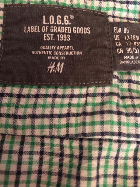 Rifľová košieľka, h&m,86