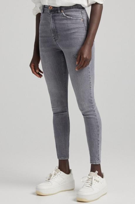 High waisted skinny džínsy, bershka,s