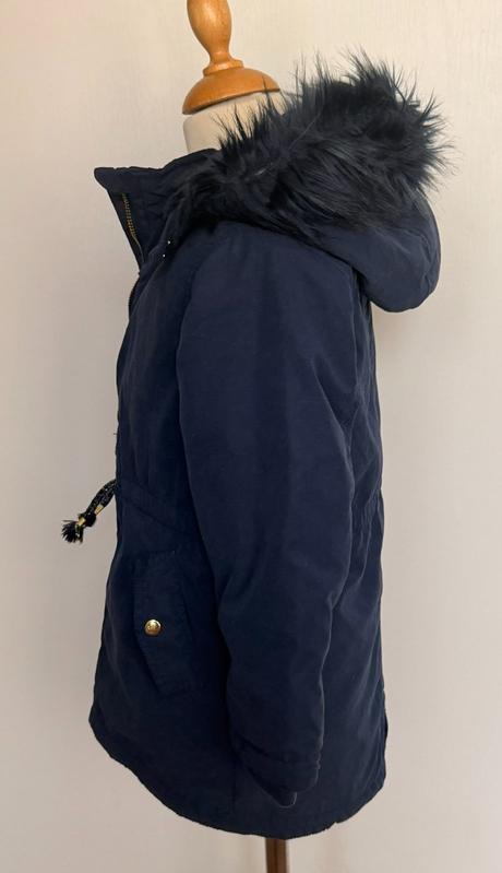 H&m teplá tmavomodrá zimná bunda / parka, h&m,122