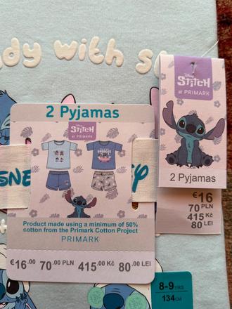 Stich letné pyžamká duopack, disney,128 / 134 / 140
