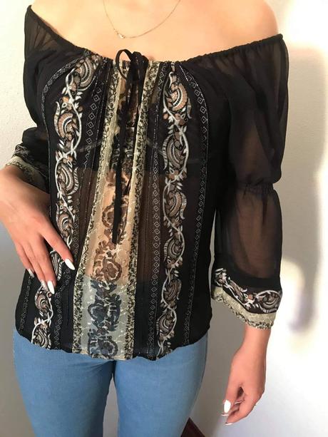 Jemná transparentná blúzka, vero moda,l