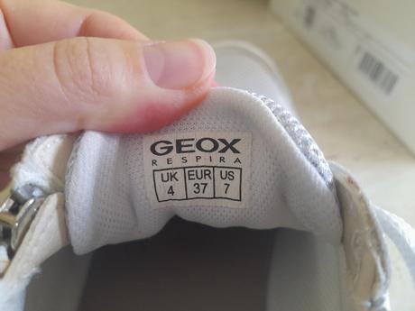 Bielo-strieborné tenisky geox veľ. 37, geox,37