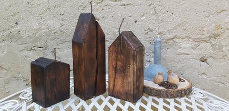 Drevené dekoráčné domčeky,