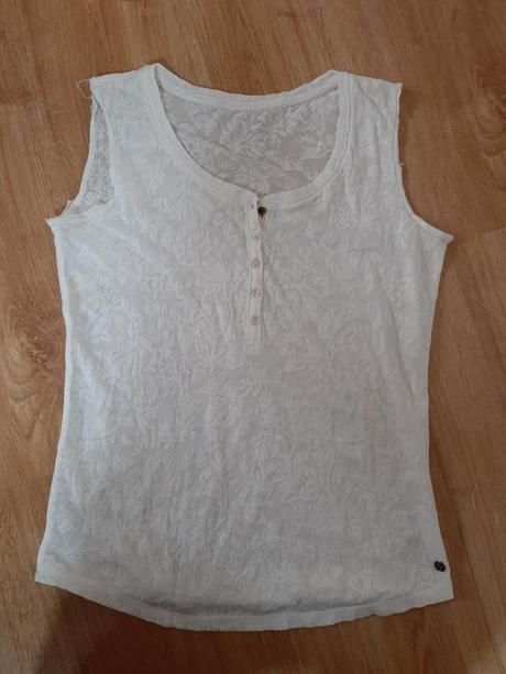 Krémové tričko velk. m., m