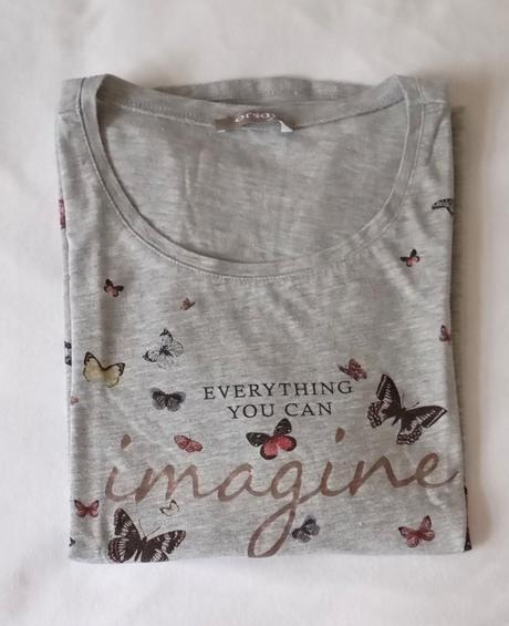 Tričko s nápisom a motýlikmi, orsay,s