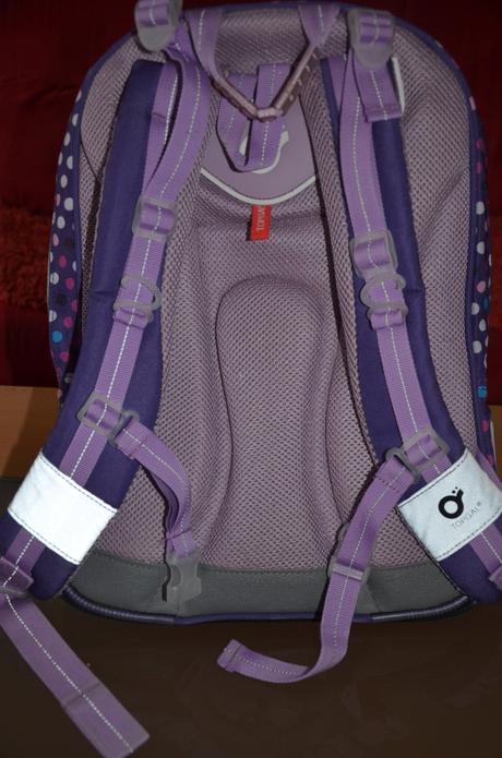 Školská taška topgal fialová s lienkou, 