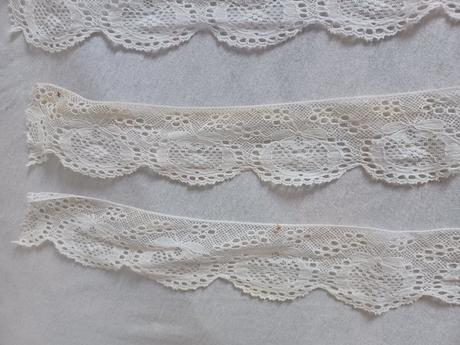 6 x retro čipka na poličku, 