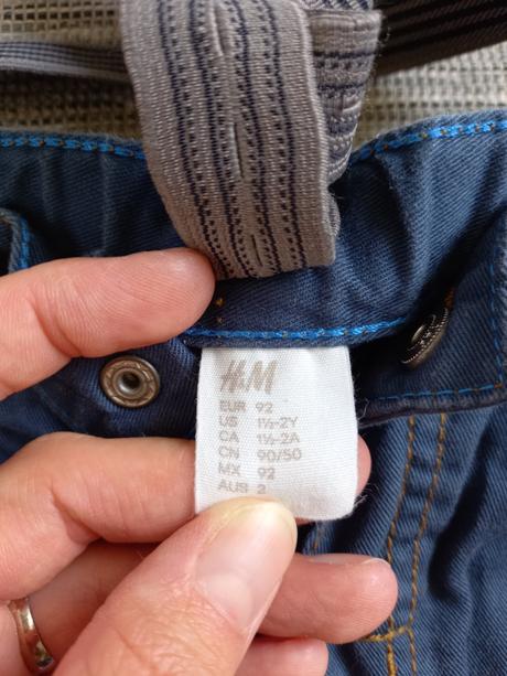 Riflové kraťasy na traky, h&m,92