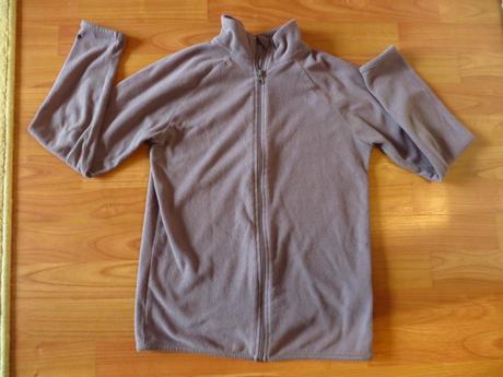 Hnedá tenká flísová mikina - veľ. 146, kik,146