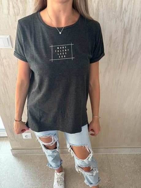 Šedé oversized tričko zn. gate, s