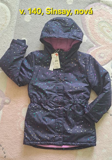 Zateplena bunda - nova, sinsay,140