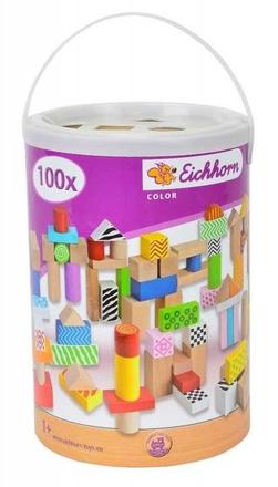 Eichhorn farebné drevené kocky 100ks, 
