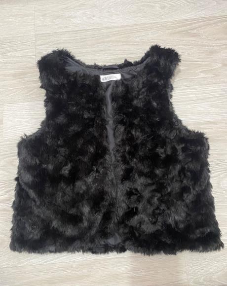 Huňatá vesta pre dievčatá, h&m,164