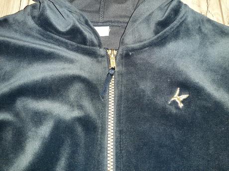 Zamatová mikina s volánom lindex, lindex,146