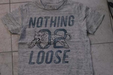 Šedé melírované tričko, c&a,146