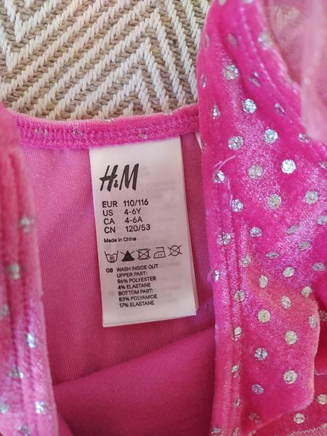 Baletné šaty, h&m,110