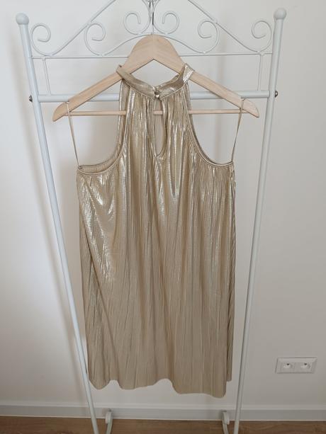 Zlaté plisované šaty mohito, mohito,xs