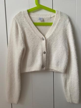 Jemnučky svetrik so strasovymi gombíkmi, lindex,140