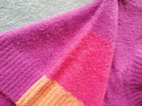 Ružovo fialový svetrík, h&m,74