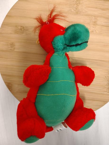 Retro plyšový drak 90. roky, play by play, 24 cm, 
