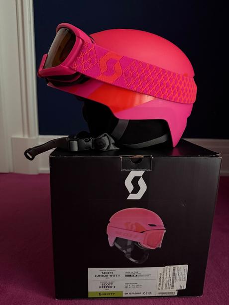 Lyziarska prilba plus okuliare set scott, m