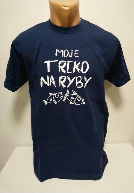 Pánske tmavo modré tričko, fruit of the loom, v. m, m