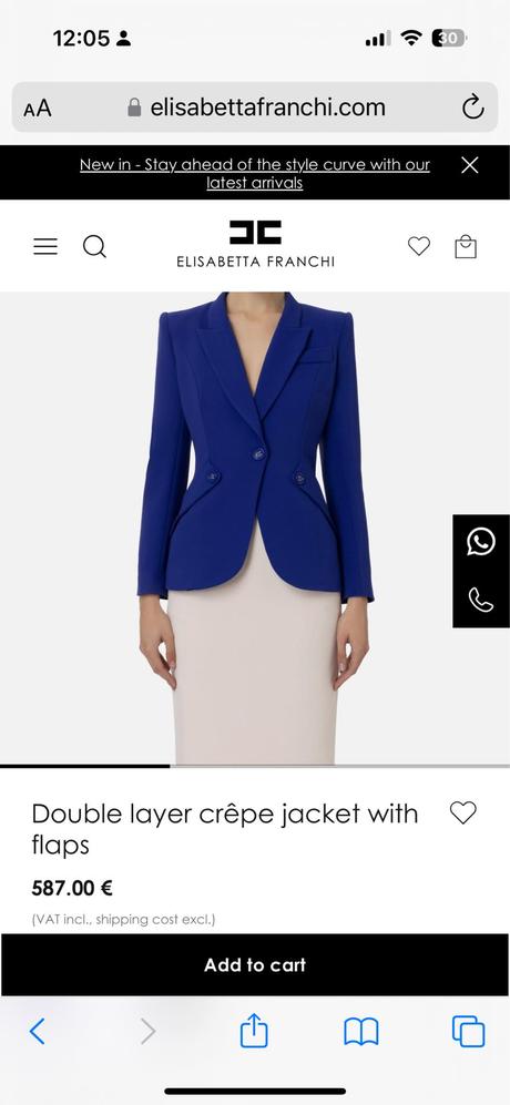 Elisabetta franchi sako, 42