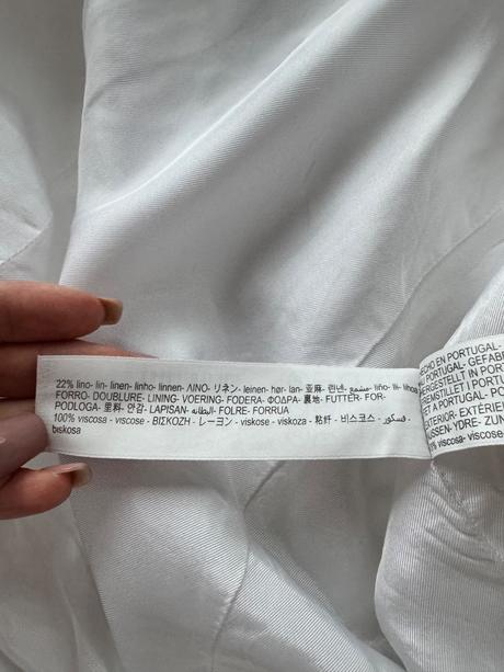 Massimo dutti sako biele ľan, s