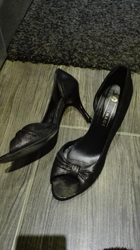 Lodicky cierne trblietave, 40