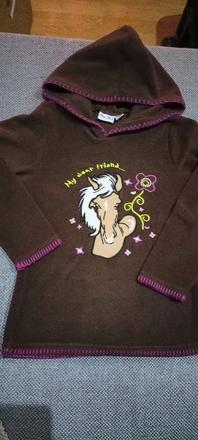 Teplá mikina s koníkom veľ.134/140, 134